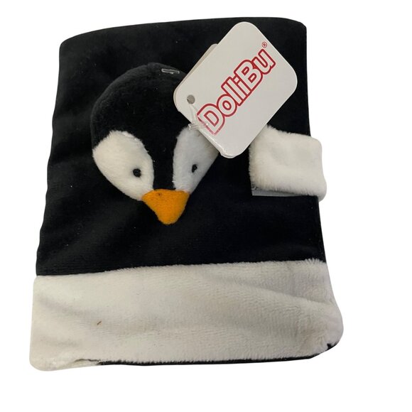 Penguin Plush Journal Notebook By DolliBu With Soft Cover & Blank Pages - Picture 1 of 6